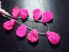 8 Inches - Extremely Beautiful Hot Pink Druzy Agate Pear Shape Briolettes Size - 18x28 - 21x28 mm Approx, Fine Quality Great Price